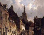 阿德里亚努斯 埃沃森 : A Dutch Street Scene